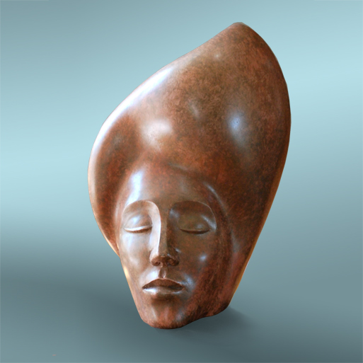 lumière-sculpture-portrait-femme-résine